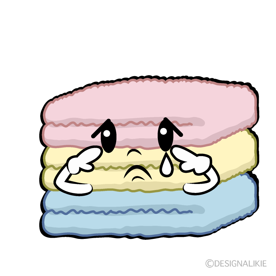 かわいい悲しいタオルイラスト
