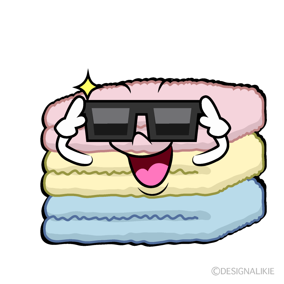 かわいいかっこいいタオルイラスト