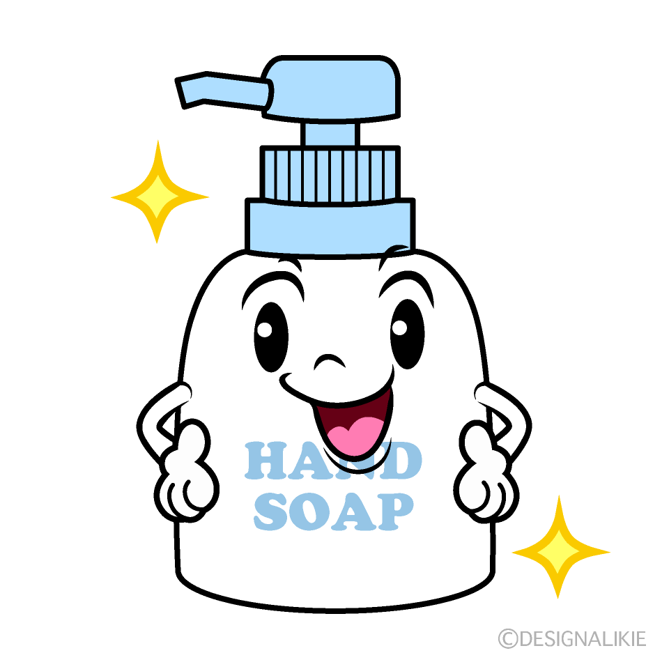 かわいい煌くハンドソープイラスト