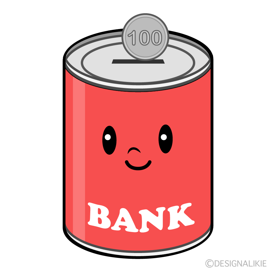 かわいい貯金箱イラスト