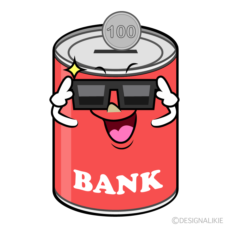 かわいいかっこいい貯金箱イラスト