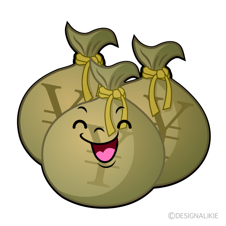 かわいい笑顔の大金イラスト