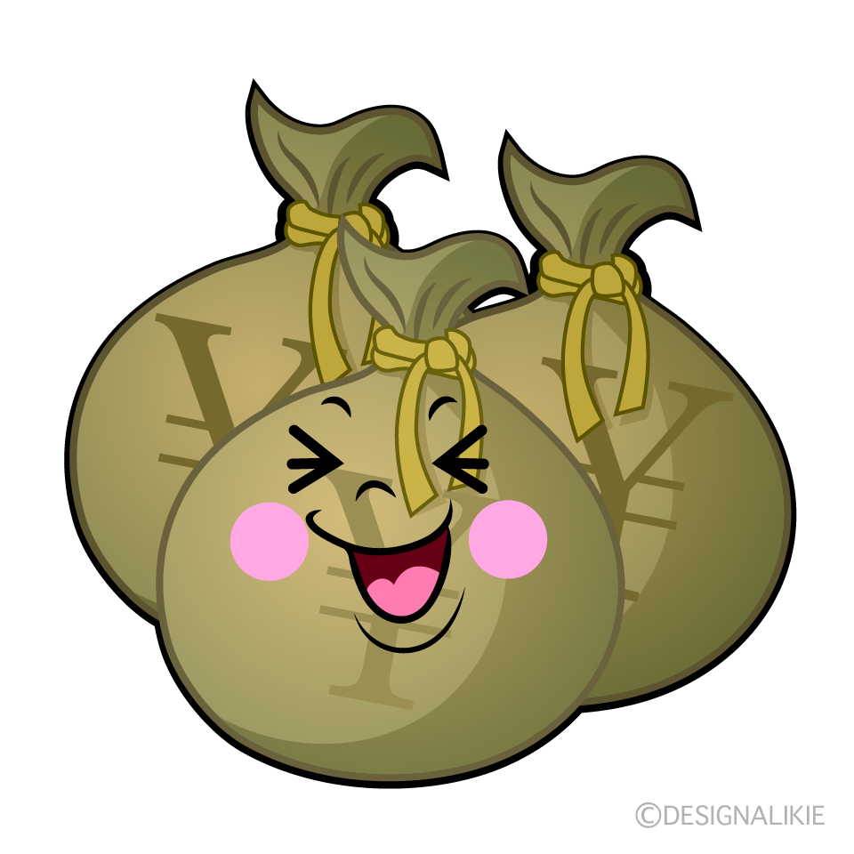 かわいい笑う大金イラスト