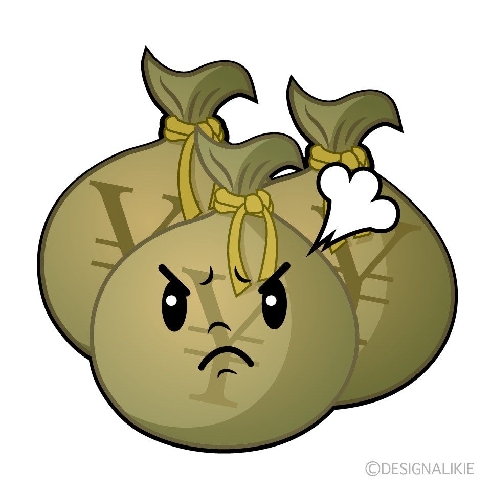 かわいい怒る大金イラスト