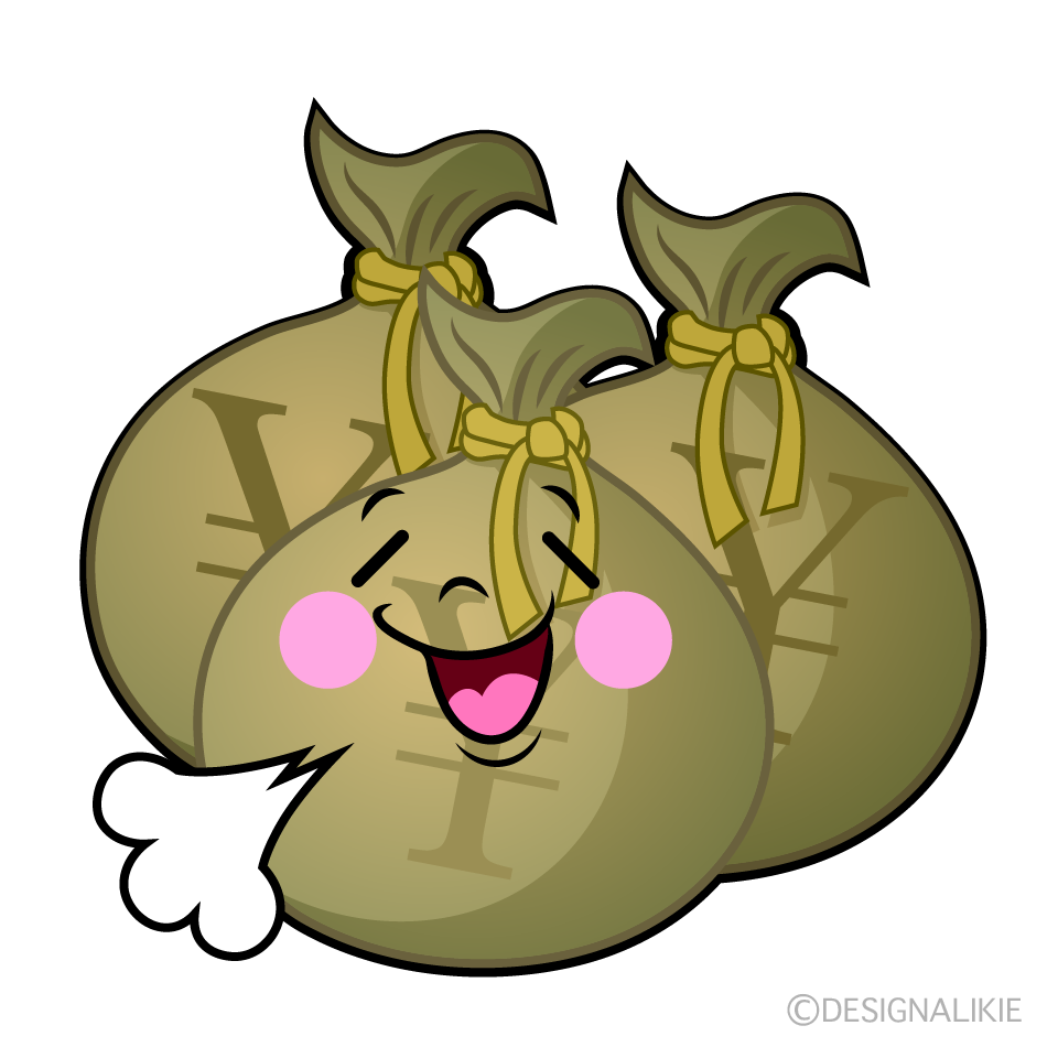 かわいいリラックスする大金イラスト