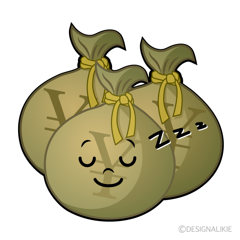 かわいい寝る大金イラスト