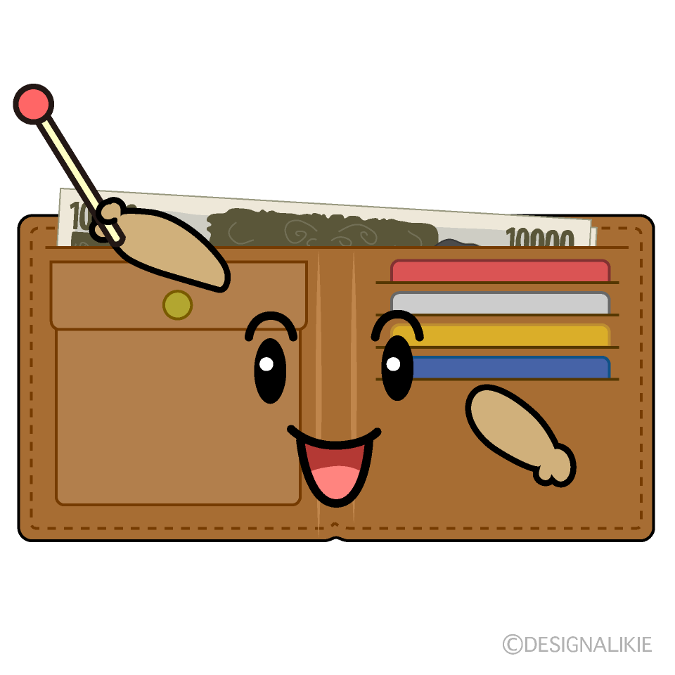 かわいい話す財布イラスト