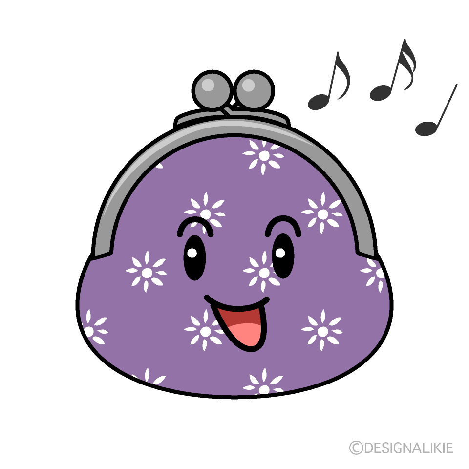 Cute Singing Coin Purse Clipart
