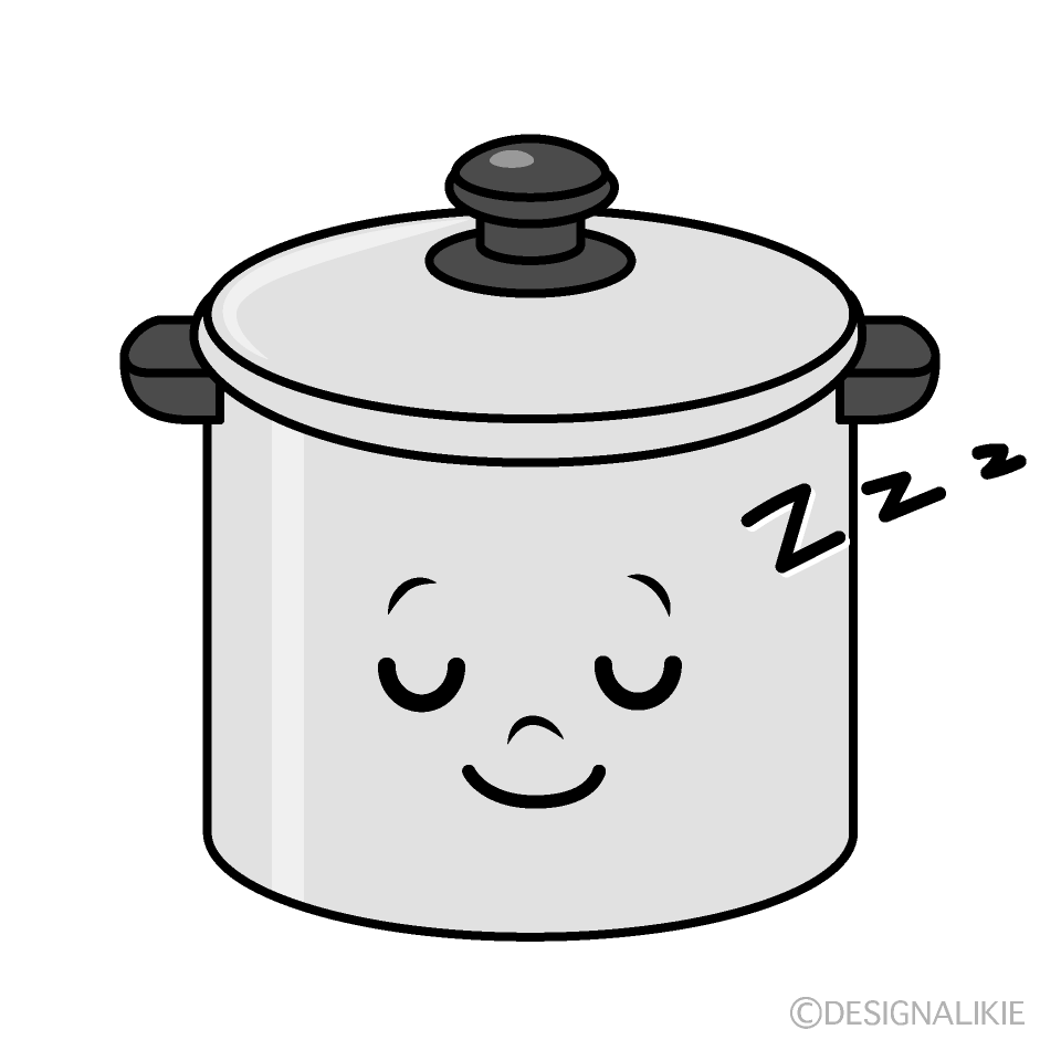 Cute Sleeping Pot Clipart