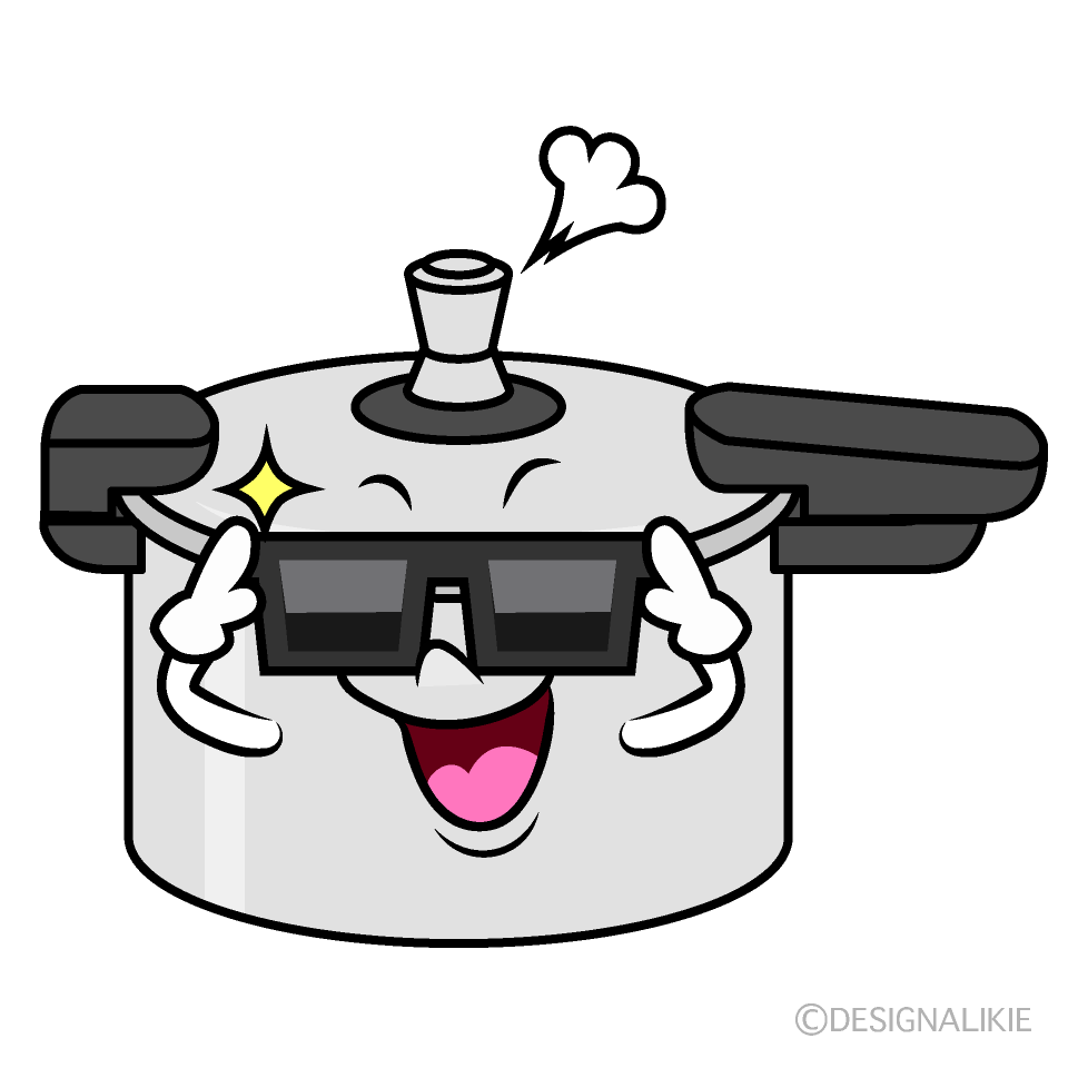 かわいいかっこいい圧力鍋イラスト