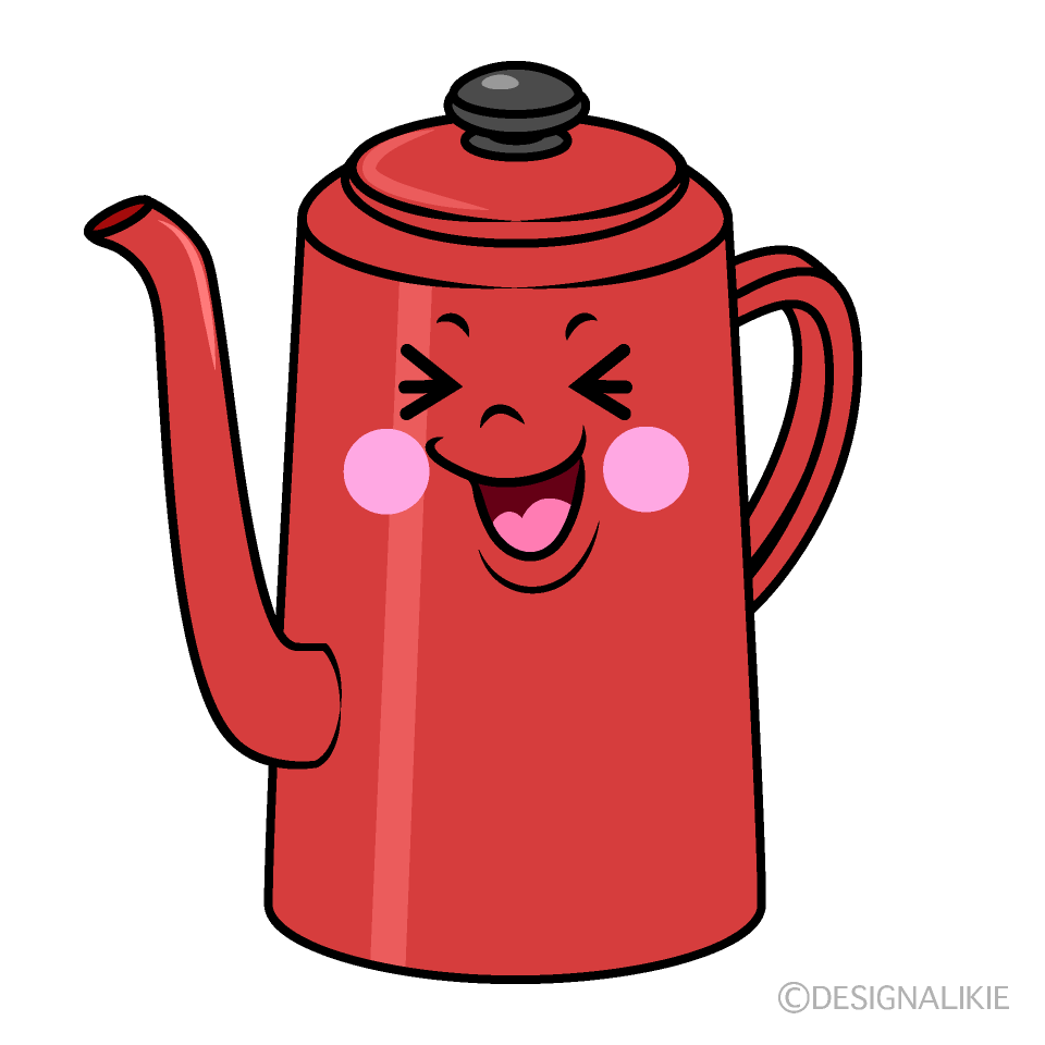 かわいい笑うポットイラスト