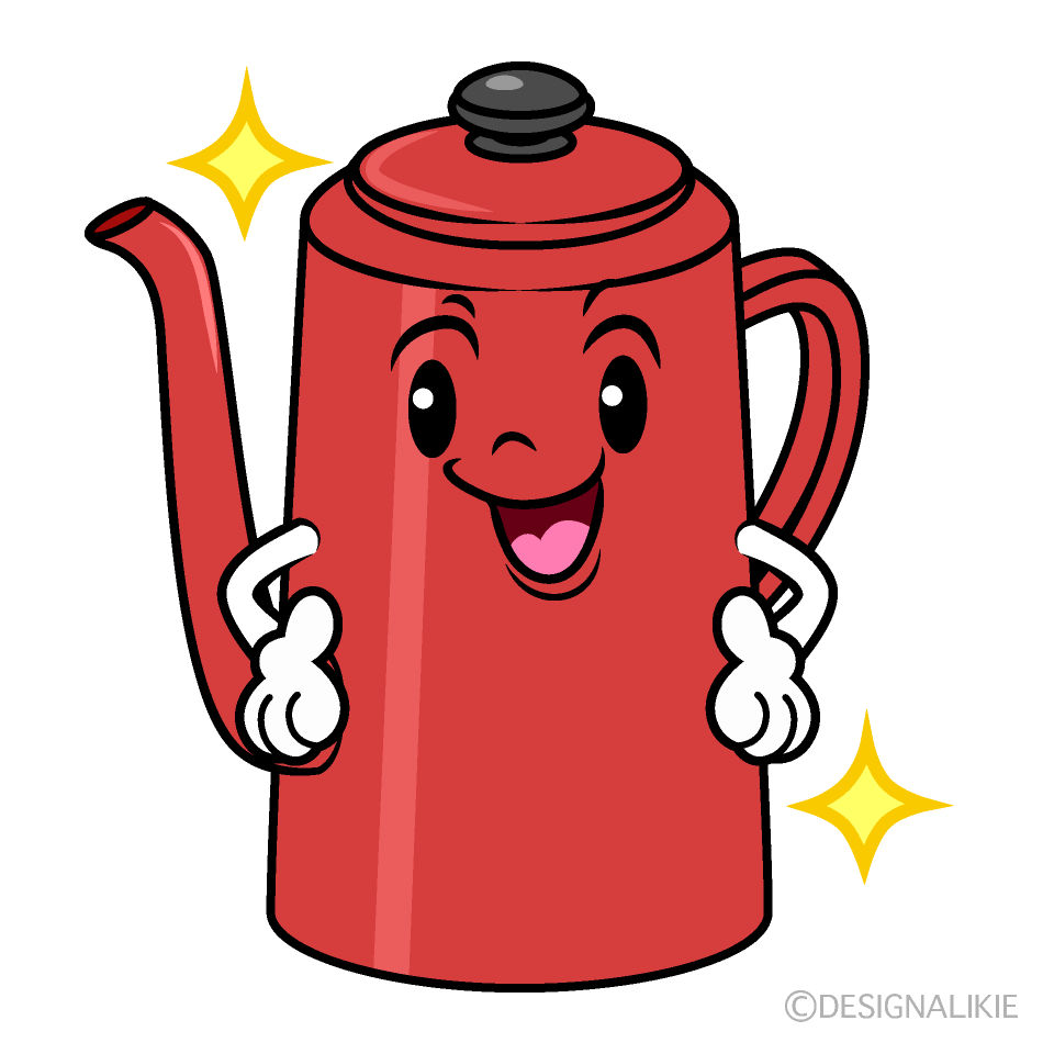 かわいい煌くポットイラスト