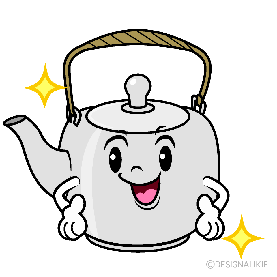 かわいい煌く急須イラスト