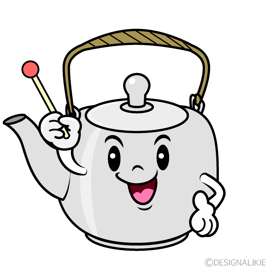 かわいい話す急須イラスト