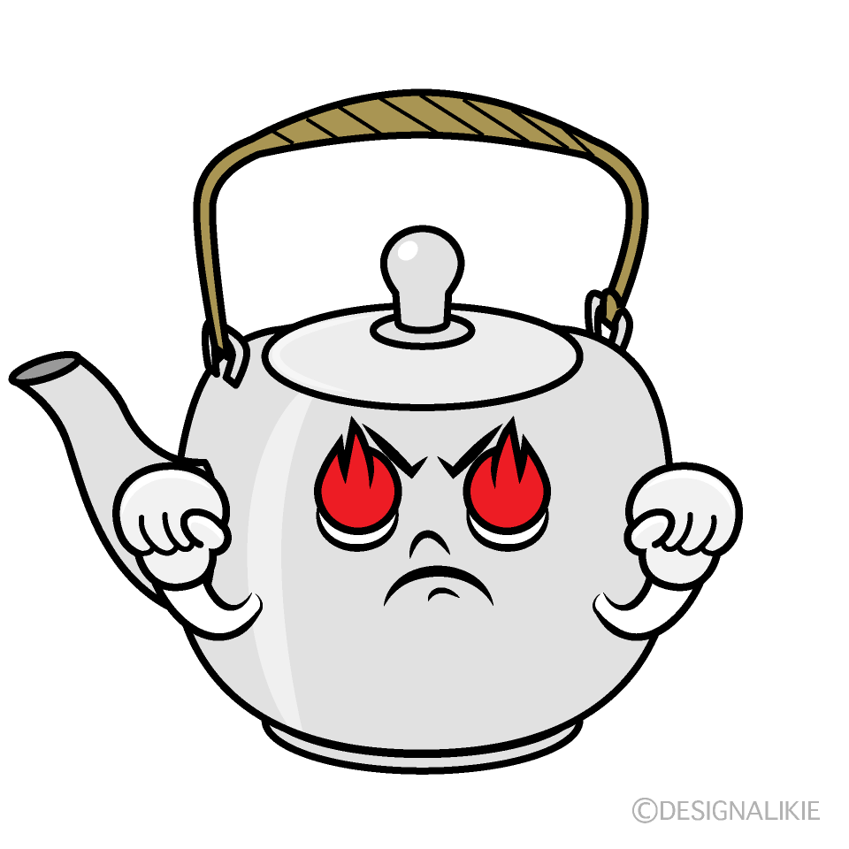 かわいい熱意の急須イラスト
