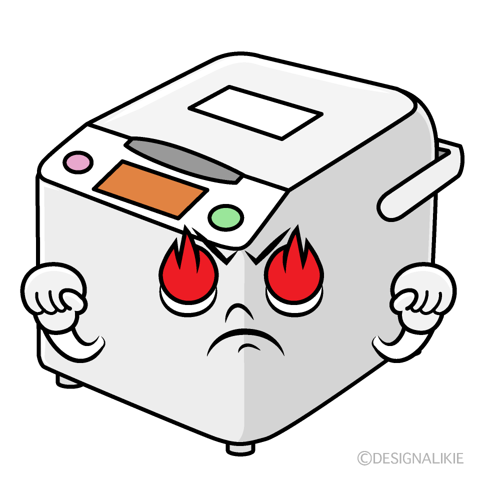 かわいい熱意の炊飯器イラスト