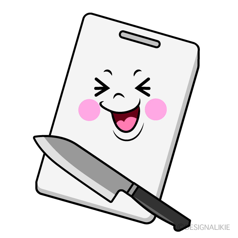 かわいい笑うまな板イラスト