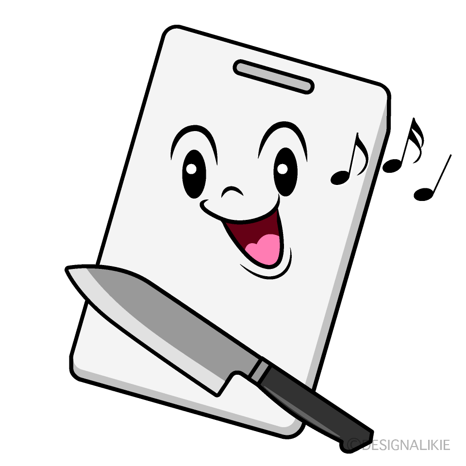 かわいい歌うまな板イラスト