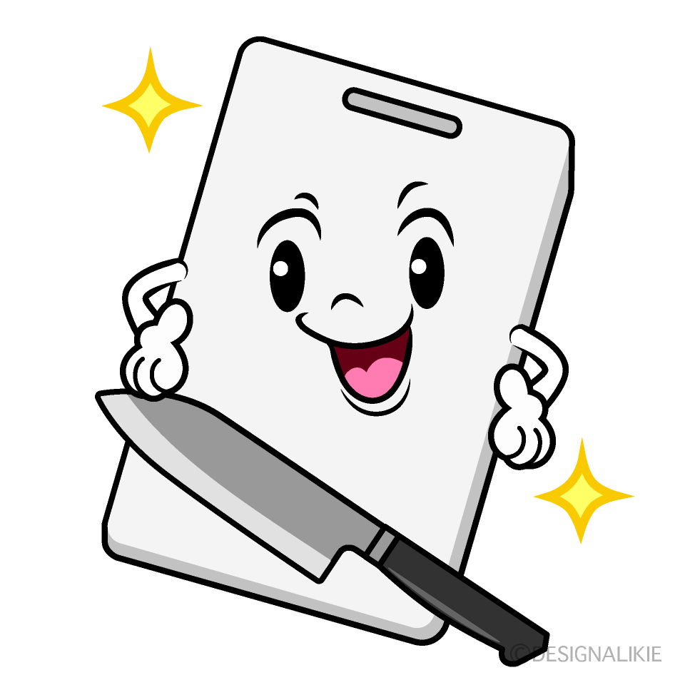 かわいい煌くまな板イラスト
