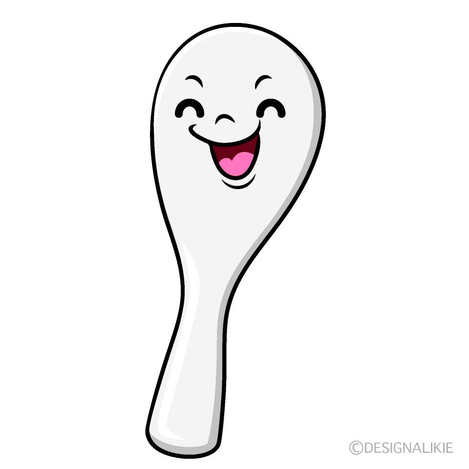 かわいい笑顔のしゃもじイラスト