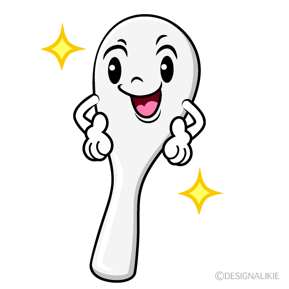 かわいい煌くしゃもじイラスト