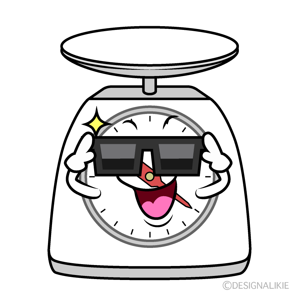かわいいかっこいいキッチンスケールイラスト