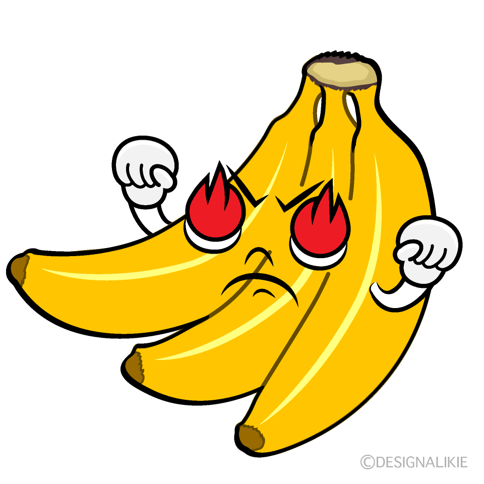 Cute Passionate Bunch of Bananas Clipart