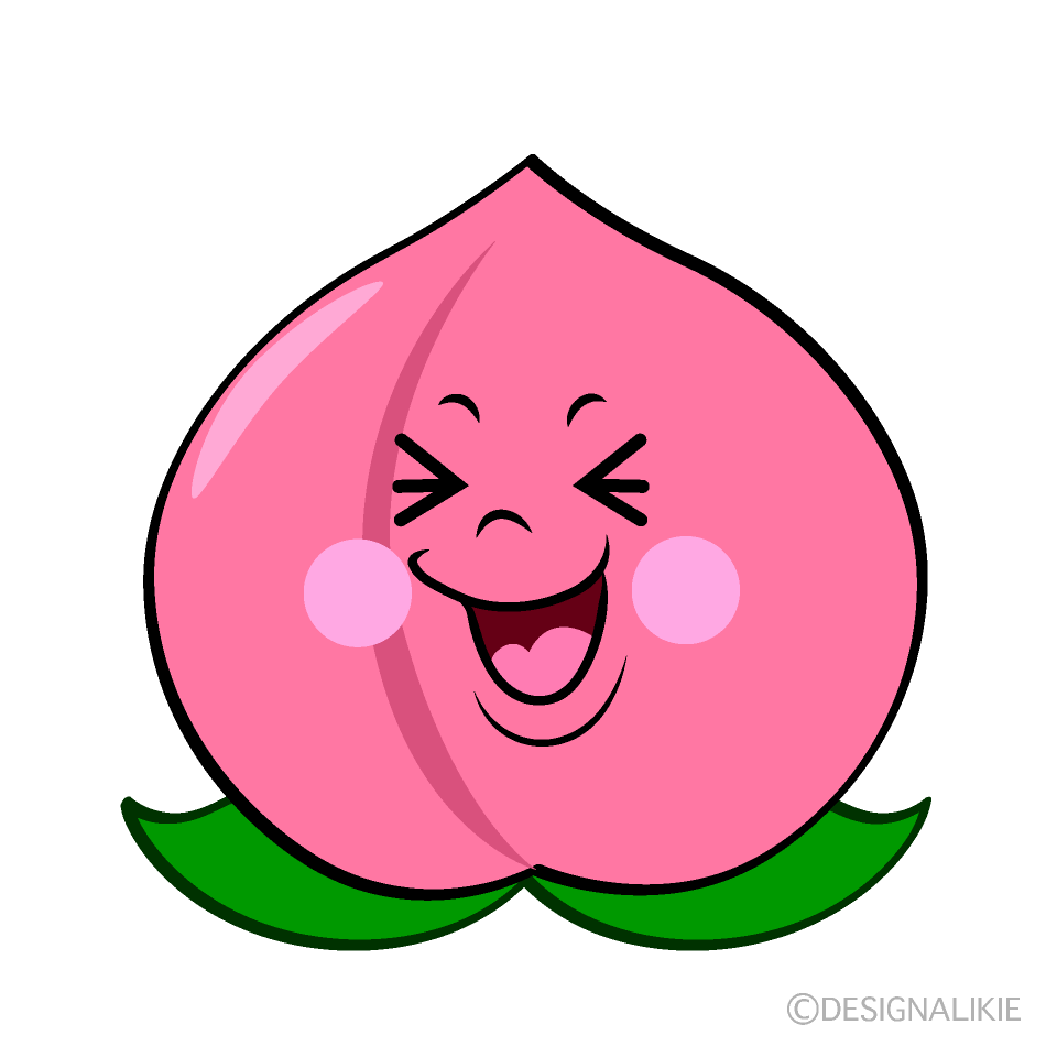 Cute Laughing Peach Clipart