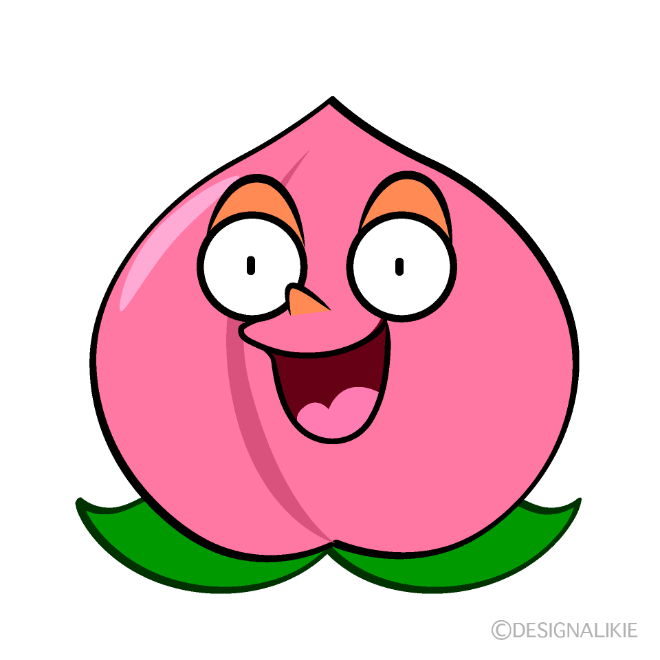 かわいい驚くモモイラスト