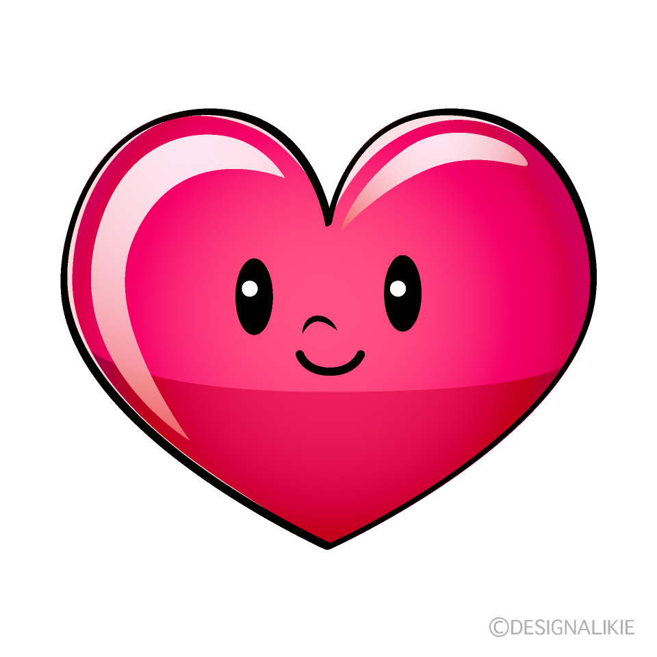 かわいいピンクハートイラスト