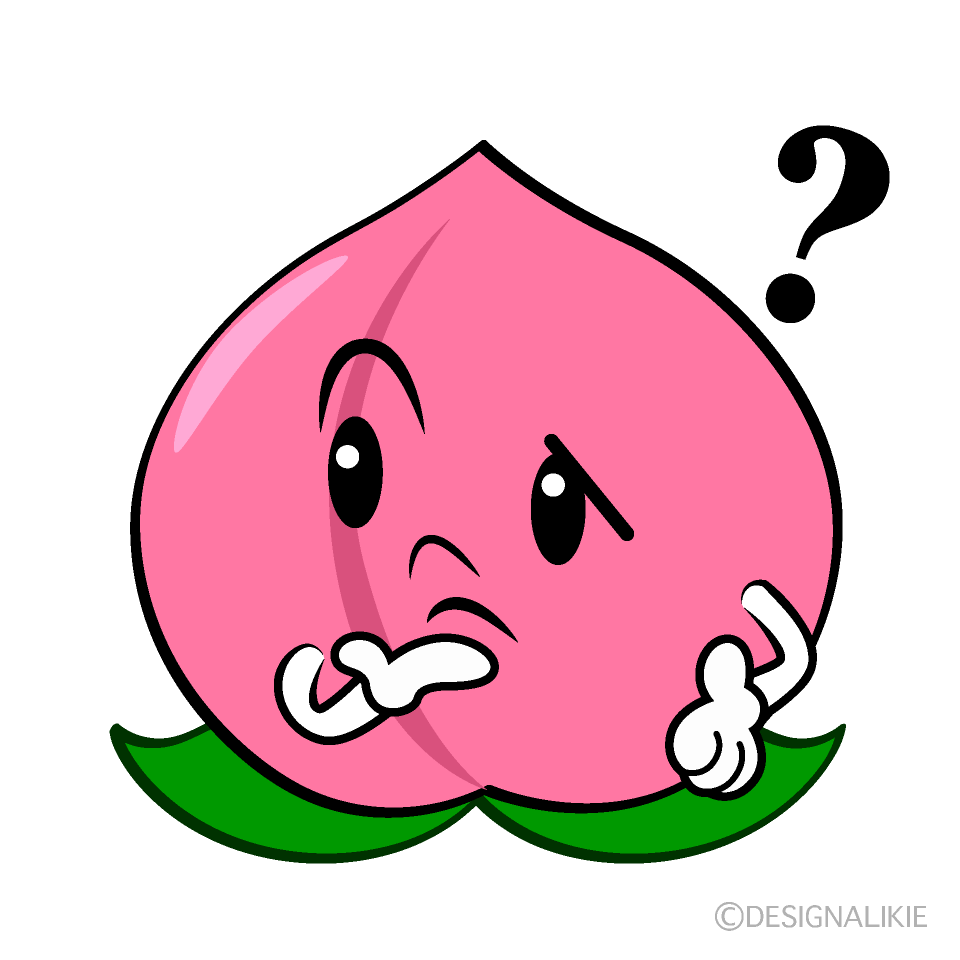 かわいい考えるモモイラスト