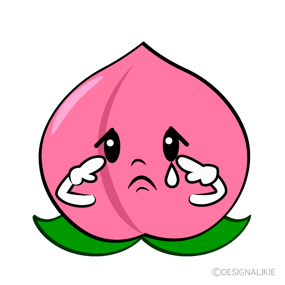 かわいい悲しいモモイラスト