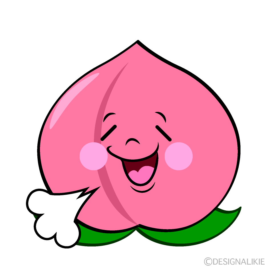 かわいいリラックスするモモイラスト