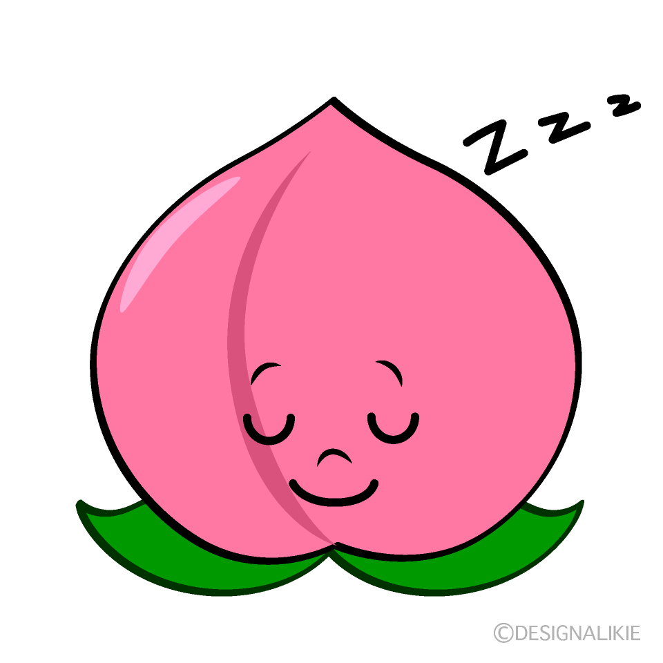 かわいい寝るモモイラスト