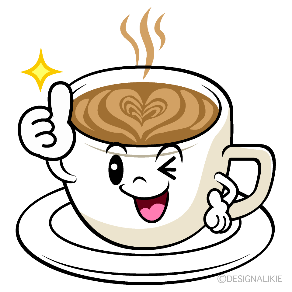 かわいいいいね！のカフェラテイラスト