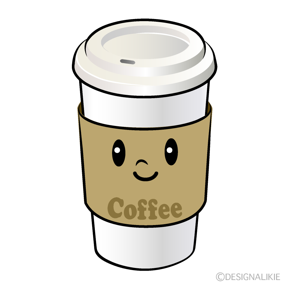 かわいい紙カップコーヒーイラスト