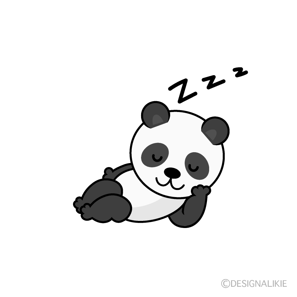 かわいい寝るパンダイラスト