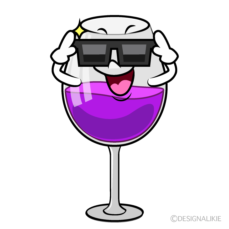 かわいいかっこいいワイングラスイラスト
