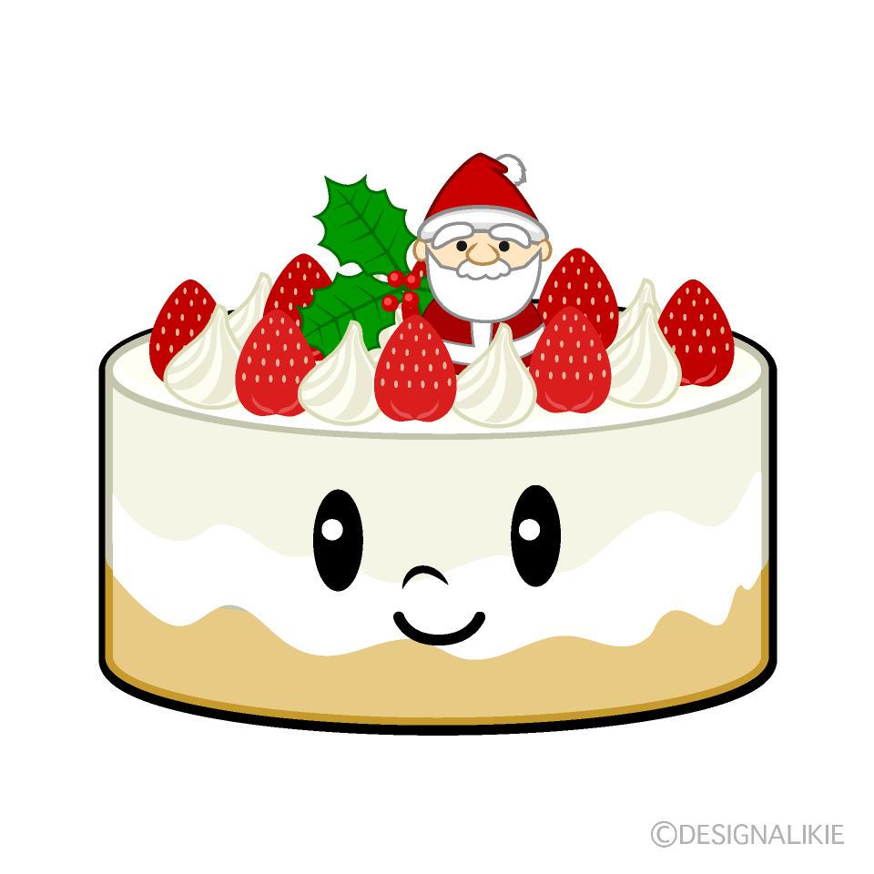 かわいいクリスマスケーキイラスト