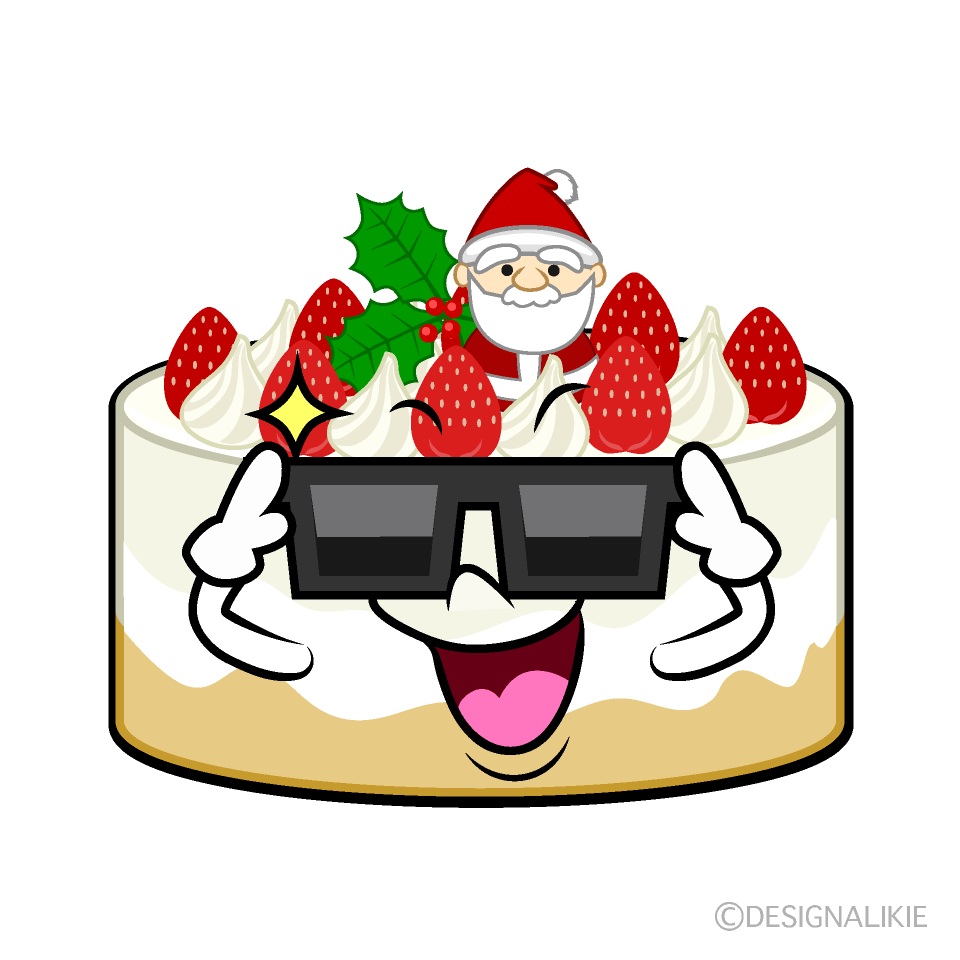 かわいいかっこいいクリスマスケーキイラスト