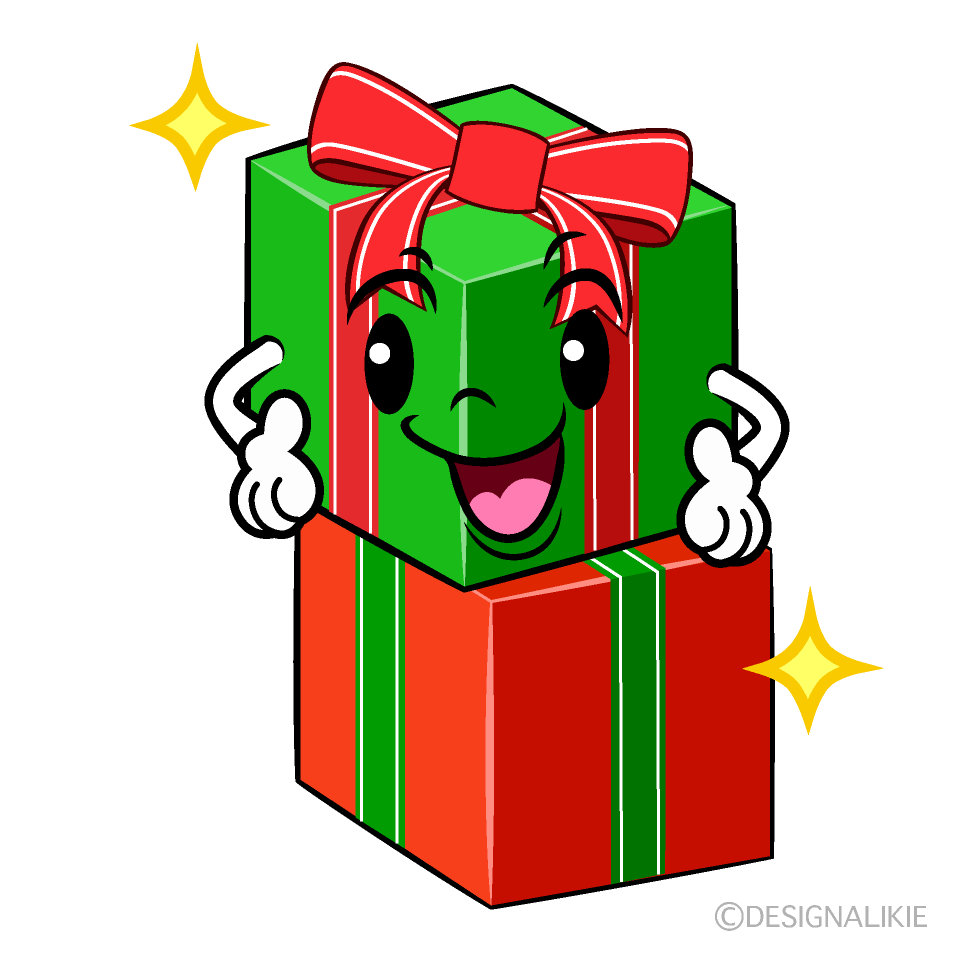 Cute Sparkling Christmas Present Clipart