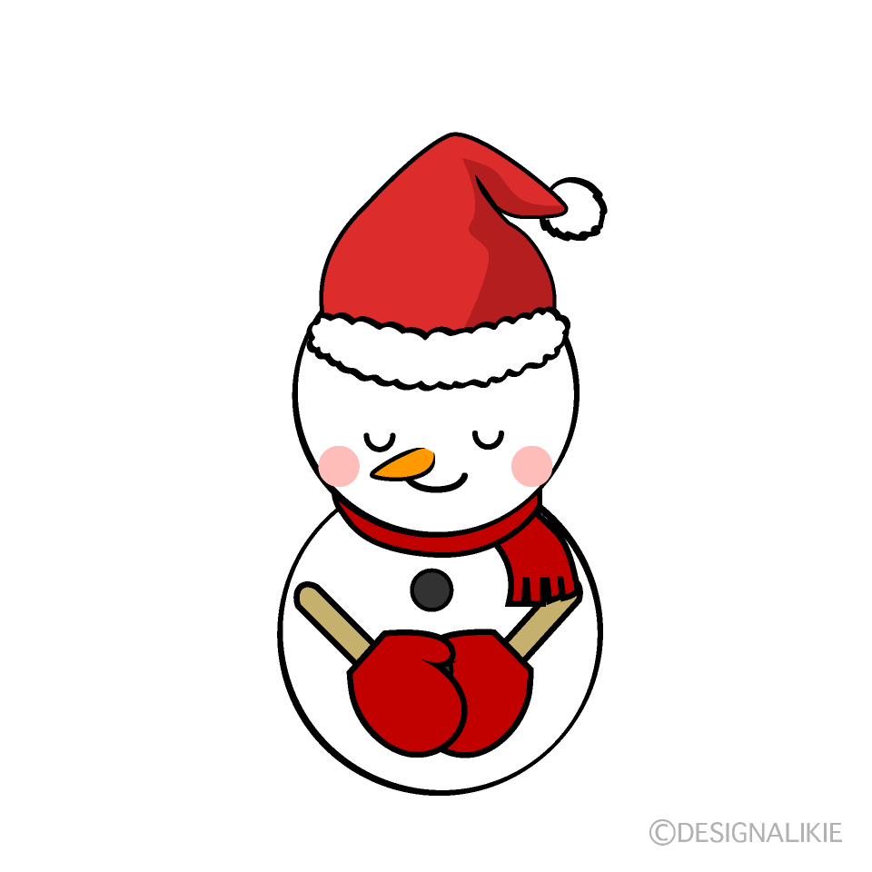 かわいいかっこいいクリスマス雪だるまイラスト