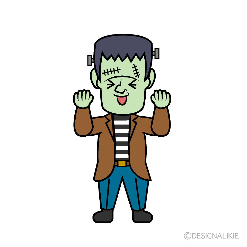 Cute Laughing Frankenstein Clipart
