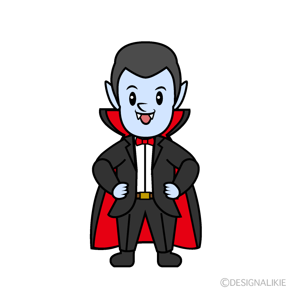 かわいい笑顔のドラキュライラスト