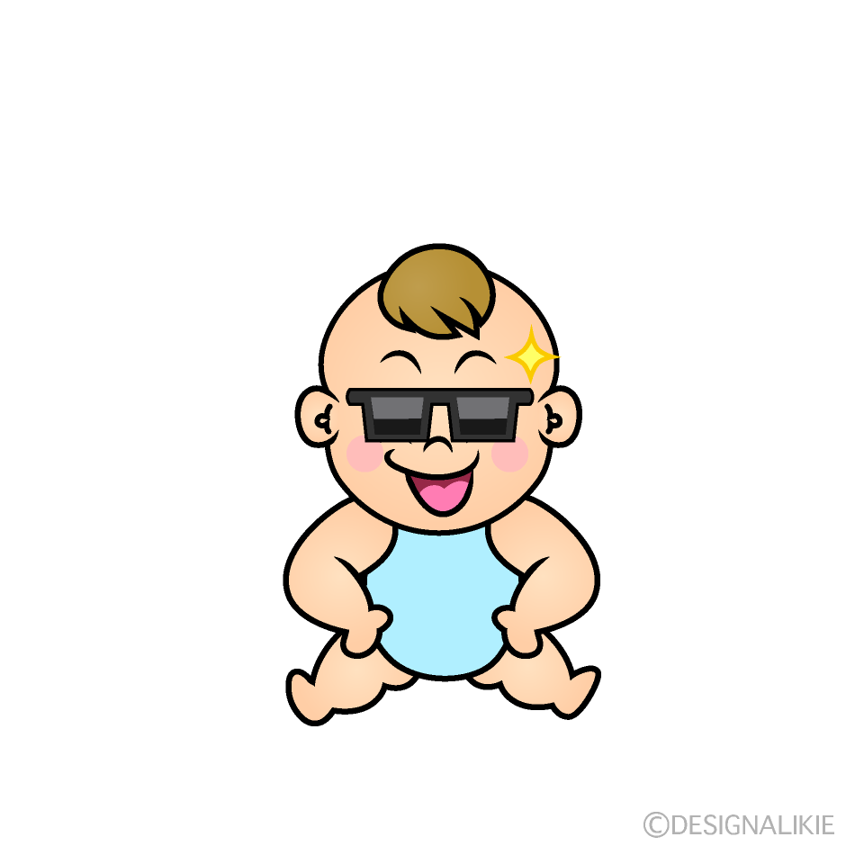 Cute Cool Baby Boy Clipart