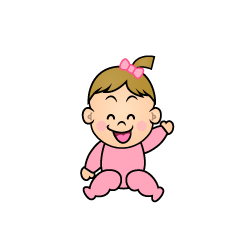 笑顔の女の子赤ちゃん
