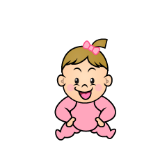 自信満々な女の子赤ちゃん
