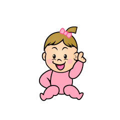 指差しする女の子赤ちゃん