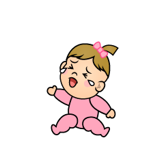 泣く女の子赤ちゃん