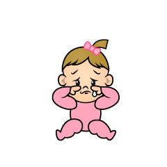 悲しい女の子赤ちゃん